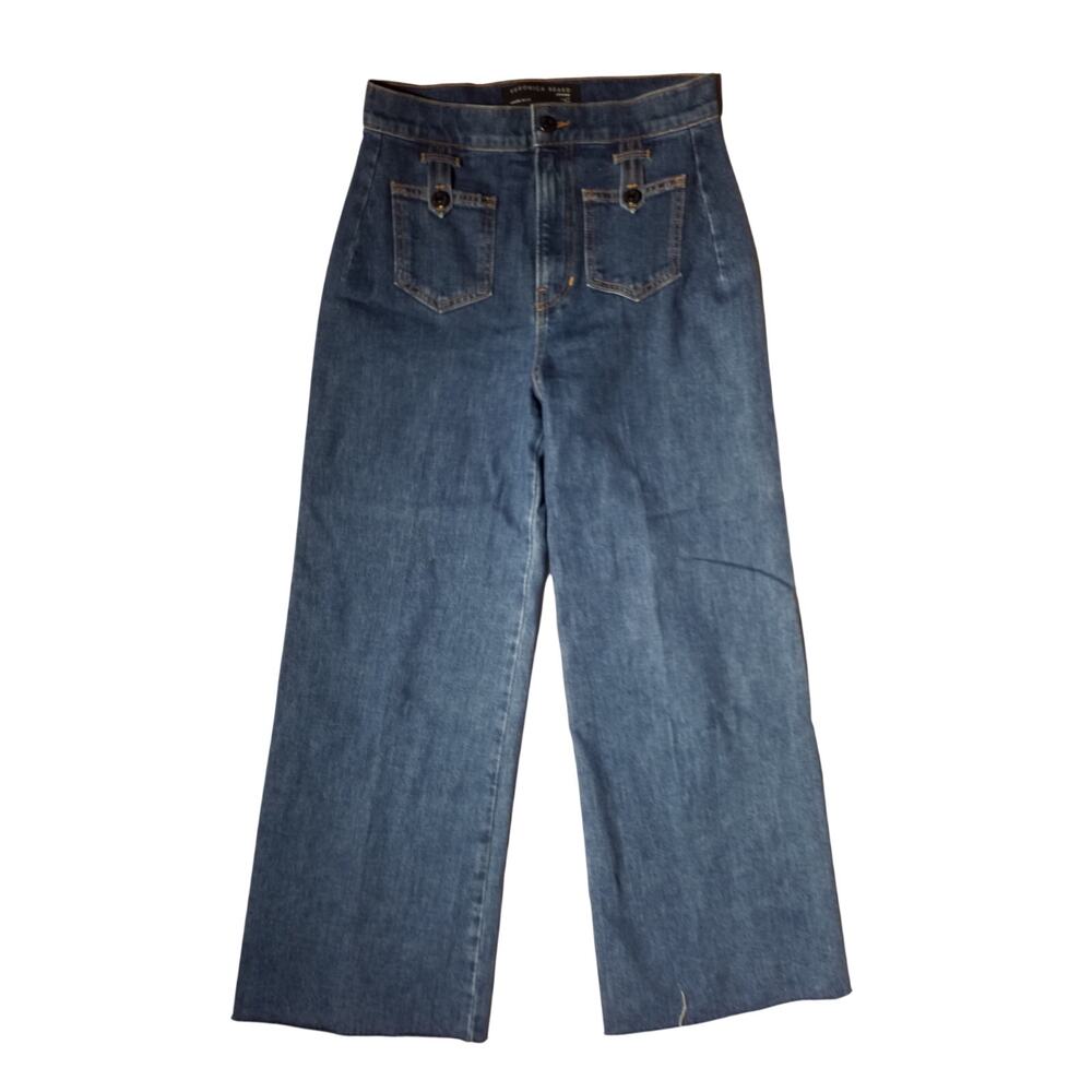Veronica Beard Grant Wide Leg Jeans – Blue – Size 27